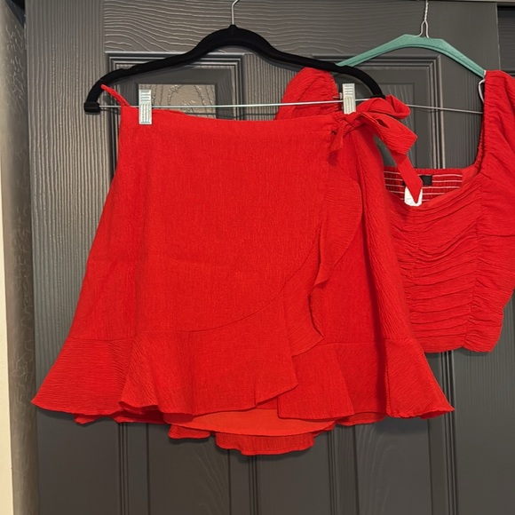 Lulu's Red Ruched Dress - Picture 3 of 3